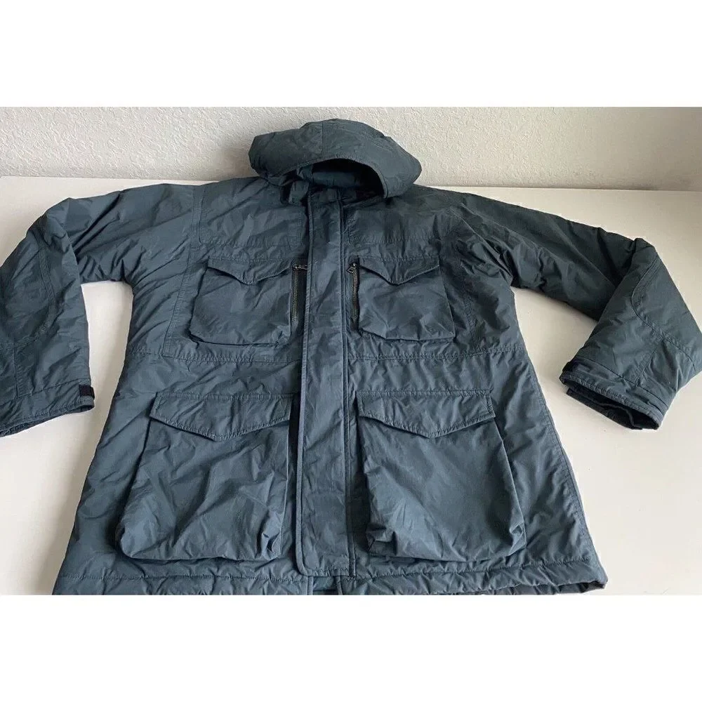 Armani Exchange Men’s Sz L Dark Forest Green 4 Pocket Utility Coat Fall 2014‎